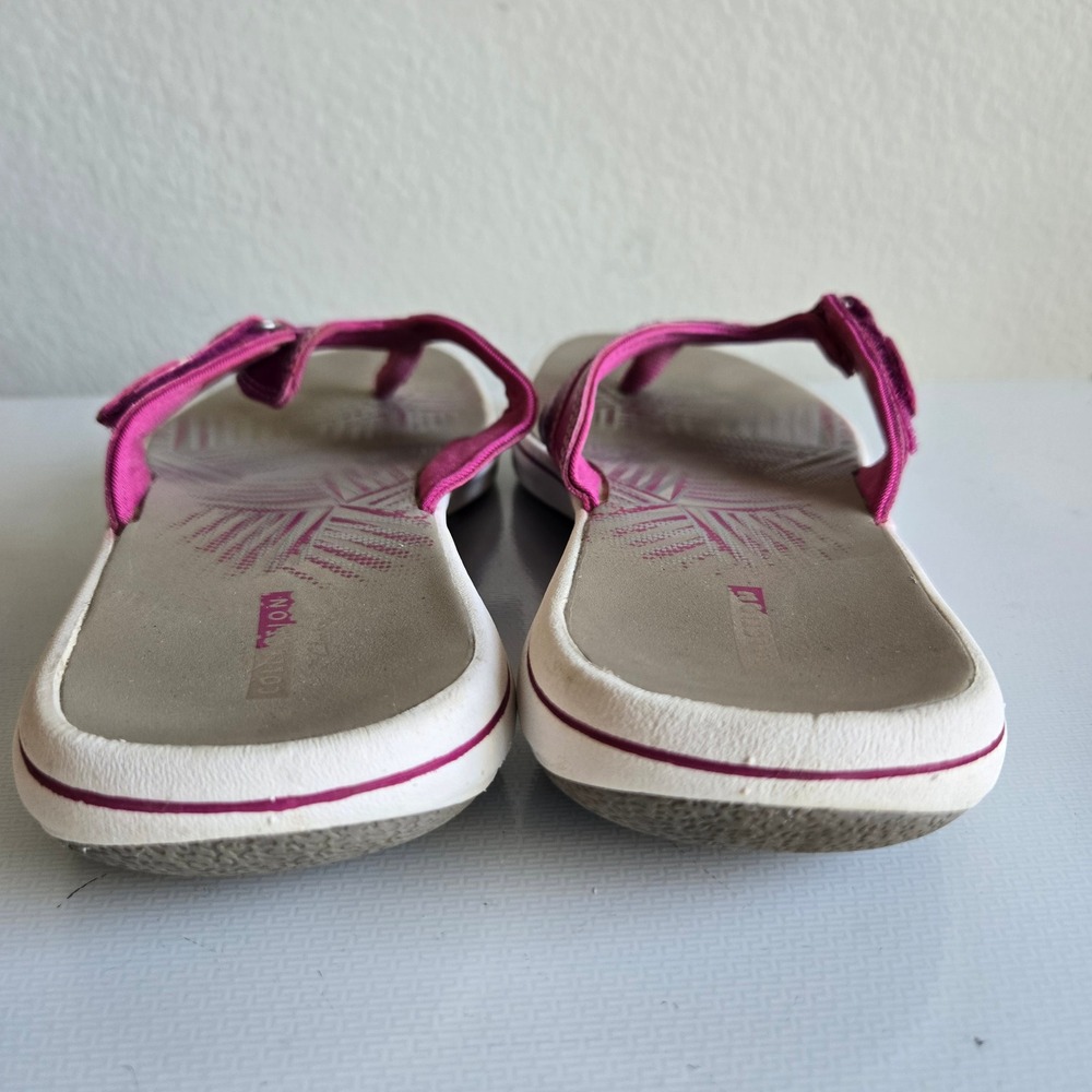 Clarks Brinkley Jazz Womens 9 Pink Adjustable Comfort Flip Flop Sandals 26133684 - Picture 6 of 9